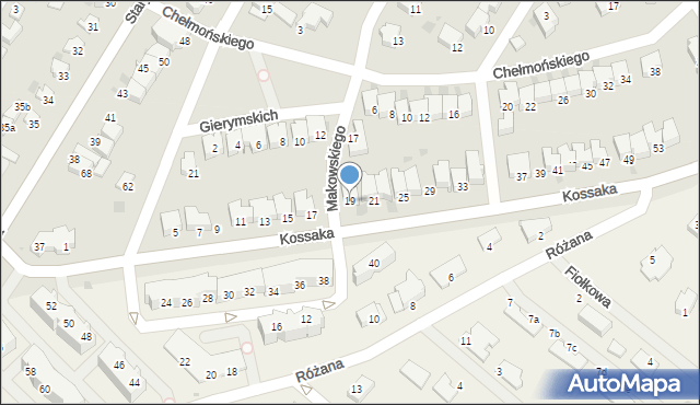 Kołobrzeg, Kossaka Juliusza, 19, mapa Kołobrzegu