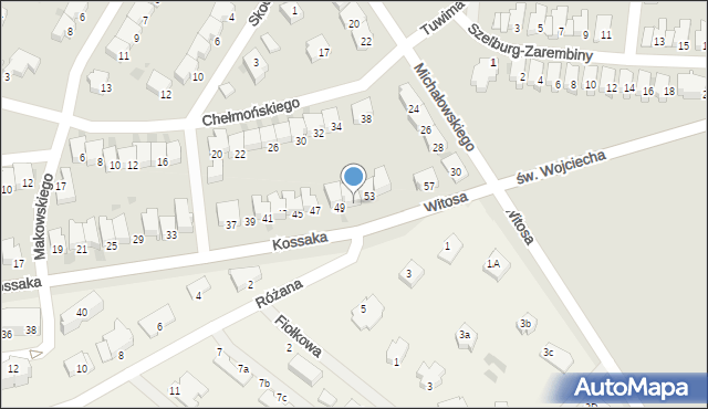 Kołobrzeg, Kossaka Juliusza, 51, mapa Kołobrzegu