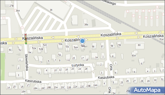 Kołobrzeg, Koszalińska, 55, mapa Kołobrzegu