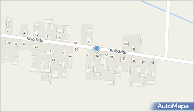 Kołodziąż, Kołodziąż, 54, mapa Kołodziąż