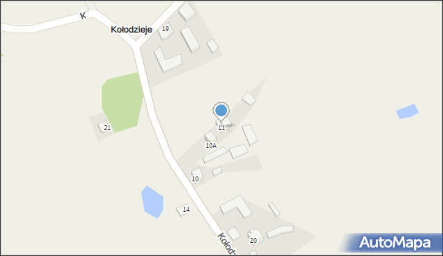 Kołodzieje, Kołodzieje, 11, mapa Kołodzieje