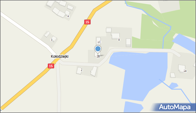 Kołodziejki, Kołodziejki, 1B, mapa Kołodziejki