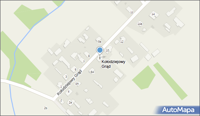 Kołodziejowy Grąd, Kołodziejowy Grąd, 8, mapa Kołodziejowy Grąd