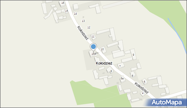 Kołodzież, Kołodzież, 10A, mapa Kołodzież