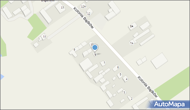 Kolonia Bądków, Kolonia Bądków, 8, mapa Kolonia Bądków