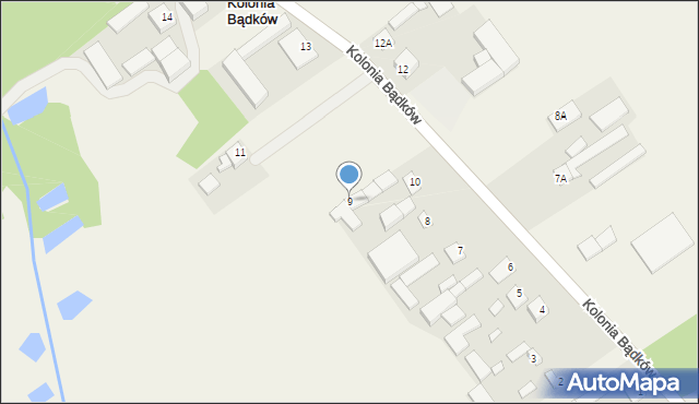 Kolonia Bądków, Kolonia Bądków, 9, mapa Kolonia Bądków