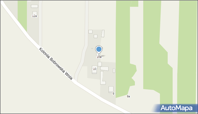 Kolonia Bobrowska Wola, Kolonia Bobrowska Wola, 10a, mapa Kolonia Bobrowska Wola