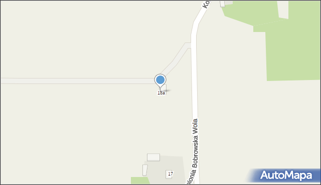 Kolonia Bobrowska Wola, Kolonia Bobrowska Wola, 18a, mapa Kolonia Bobrowska Wola