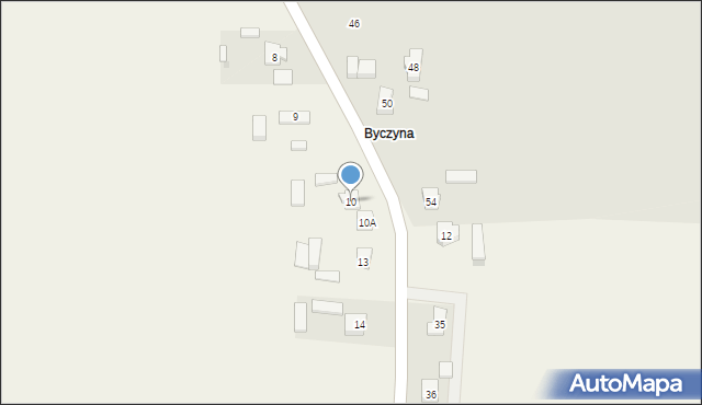 Kolonia Byczyna, Kolonia Byczyna, 10, mapa Kolonia Byczyna