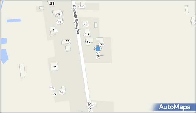 Kolonia Byczyna, Kolonia Byczyna, 29, mapa Kolonia Byczyna