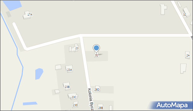 Kolonia Byczyna, Kolonia Byczyna, 31, mapa Kolonia Byczyna