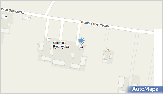 Kolonia Bystrzycka, Kolonia Bystrzycka, 24, mapa Kolonia Bystrzycka
