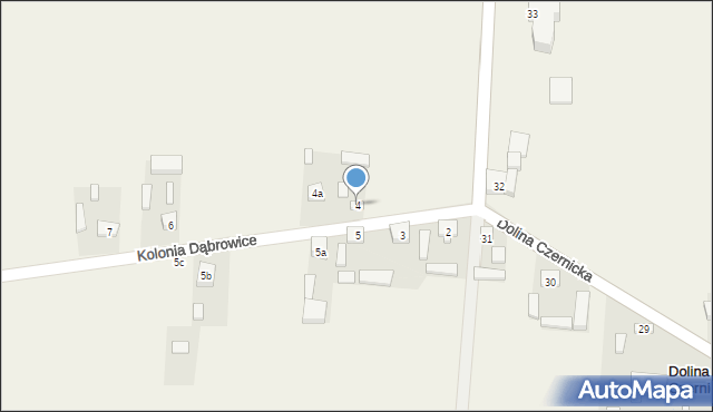 Kolonia Dąbrowice, Kolonia Dąbrowice, 4, mapa Kolonia Dąbrowice
