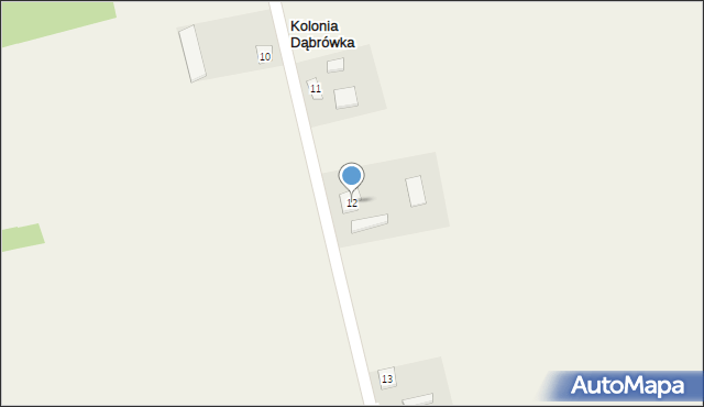 Kolonia Dąbrówka, Kolonia Dąbrówka, 12, mapa Kolonia Dąbrówka