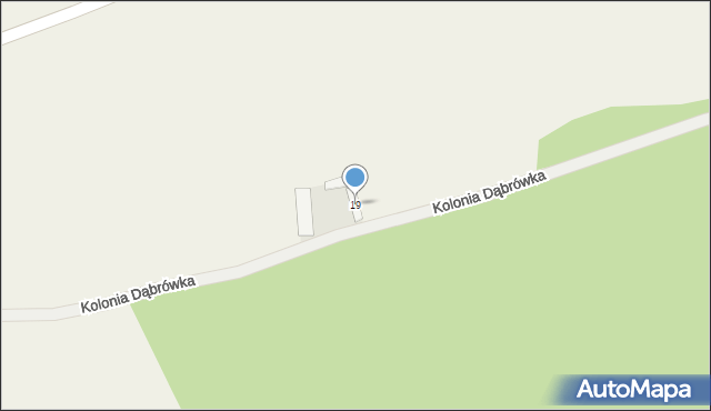 Kolonia Dąbrówka, Kolonia Dąbrówka, 19, mapa Kolonia Dąbrówka