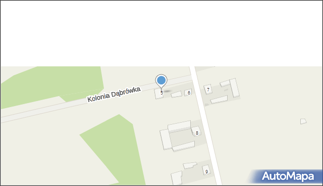 Kolonia Dąbrówka, Kolonia Dąbrówka, 5, mapa Kolonia Dąbrówka