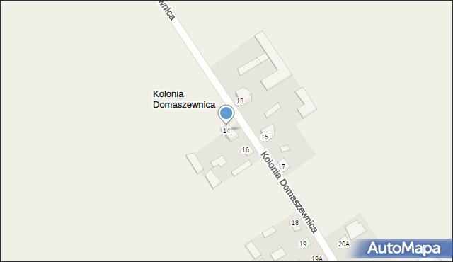 Kolonia Domaszewnica, Kolonia Domaszewnica, 14, mapa Kolonia Domaszewnica