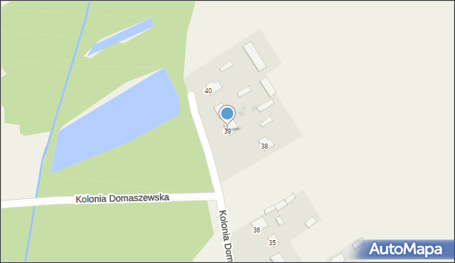 Kolonia Domaszewska, Kolonia Domaszewska, 39, mapa Kolonia Domaszewska