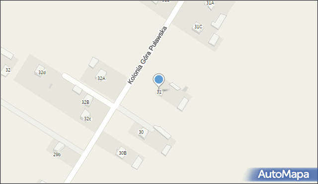 Kolonia Góra Puławska, Kolonia Góra Puławska, 31, mapa Kolonia Góra Puławska