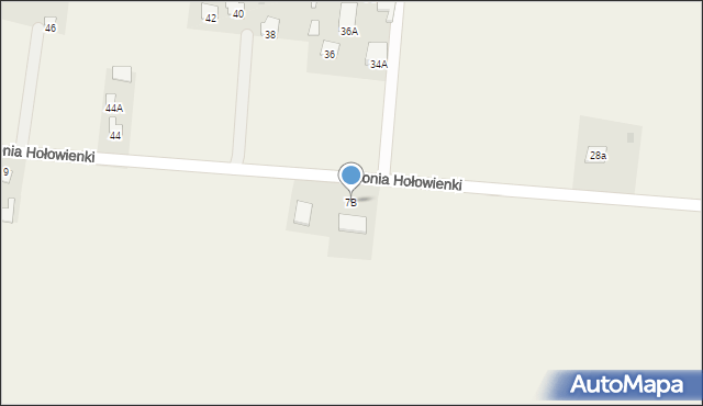 Kolonia Hołowienki, Kolonia Hołowienki, 7B, mapa Kolonia Hołowienki