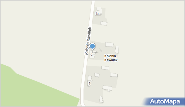 Kolonia Kawałek, Kolonia Kawałek, 1c, mapa Kolonia Kawałek