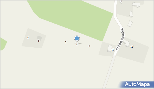 Kolonia Kawałek, Kolonia Kawałek, 8, mapa Kolonia Kawałek