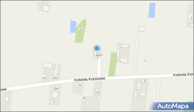 Kolonia Kociszew, Kolonia Kociszew, 8, mapa Kolonia Kociszew