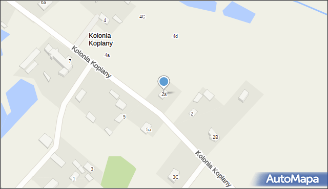 Kolonia Koplany, Kolonia Koplany, 2a, mapa Kolonia Koplany