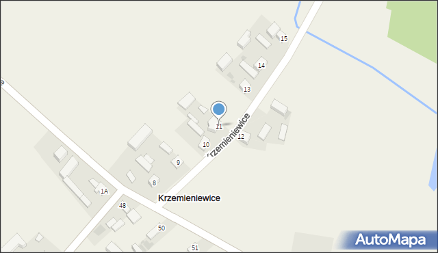 Kolonia Krzemieniewice, Kolonia Krzemieniewice, 11, mapa Kolonia Krzemieniewice