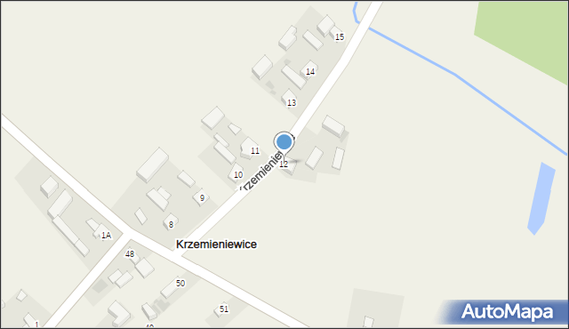 Kolonia Krzemieniewice, Kolonia Krzemieniewice, 12, mapa Kolonia Krzemieniewice
