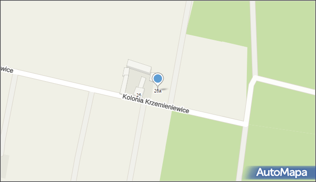 Kolonia Krzemieniewice, Kolonia Krzemieniewice, 26a, mapa Kolonia Krzemieniewice
