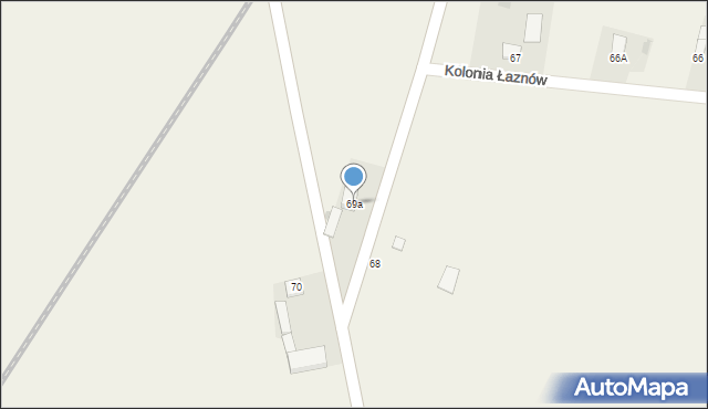 Kolonia Łaznów, Kolonia Łaznów, 69a, mapa Kolonia Łaznów