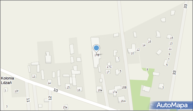 Kolonia Ldzań, Kolonia Ldzań, 17B, mapa Kolonia Ldzań
