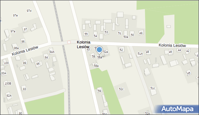 Kolonia Lesiów, Kolonia Lesiów, 56a, mapa Kolonia Lesiów
