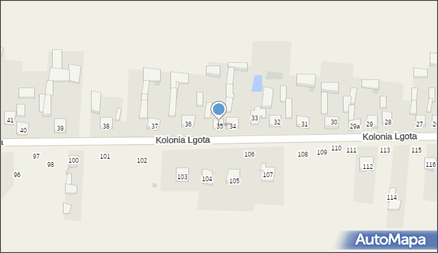 Kolonia Lgota, Kolonia Lgota, 35, mapa Kolonia Lgota