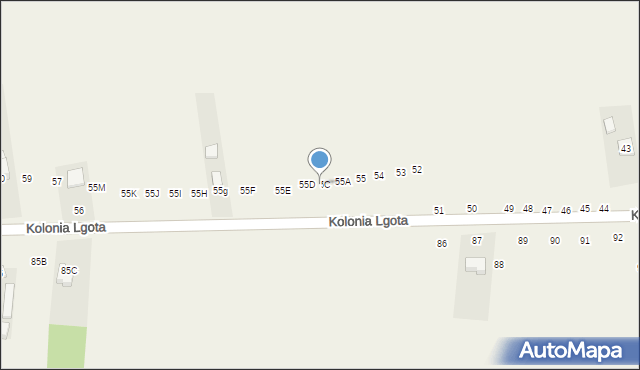 Kolonia Lgota, Kolonia Lgota, 55C, mapa Kolonia Lgota