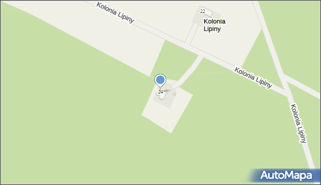 Kolonia Lipiny, Kolonia Lipiny, 24, mapa Kolonia Lipiny