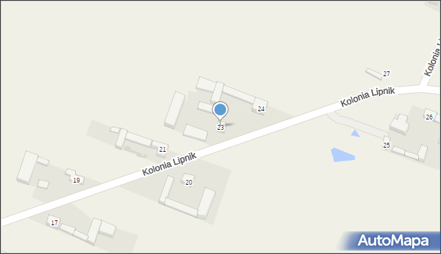 Kolonia Lipnik, Kolonia Lipnik, 23, mapa Kolonia Lipnik