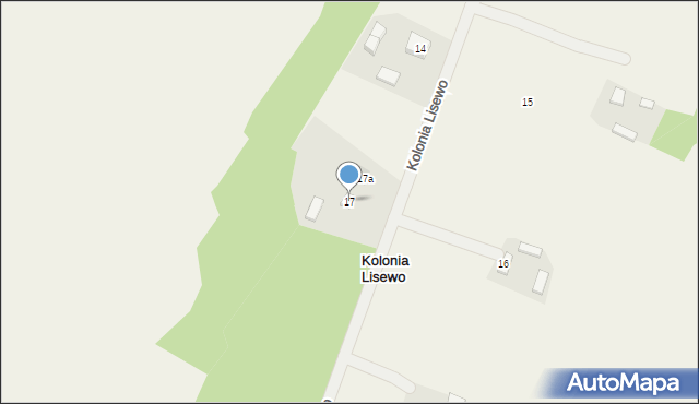 Kolonia Lisewo, Kolonia Lisewo, 17, mapa Kolonia Lisewo
