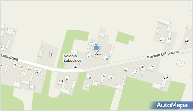 Kolonia Łobudzice, Kolonia Łobudzice, 35, mapa Kolonia Łobudzice