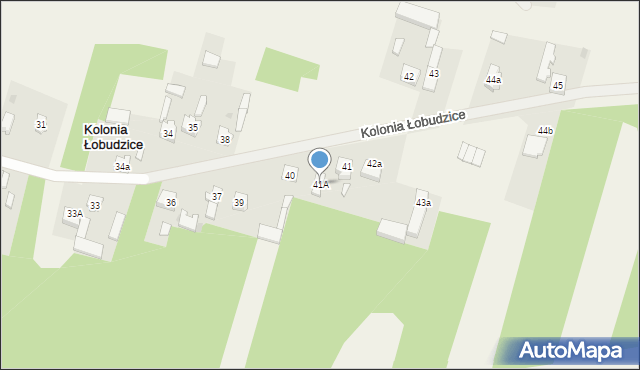 Kolonia Łobudzice, Kolonia Łobudzice, 41A, mapa Kolonia Łobudzice