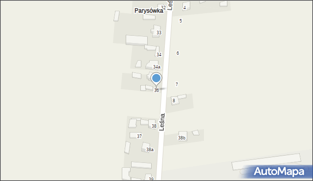 Kolonia Łyszkowice, Kolonia Łyszkowice, 36, mapa Kolonia Łyszkowice