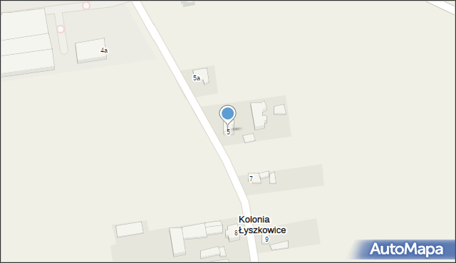 Kolonia Łyszkowice, Kolonia Łyszkowice, 5, mapa Kolonia Łyszkowice