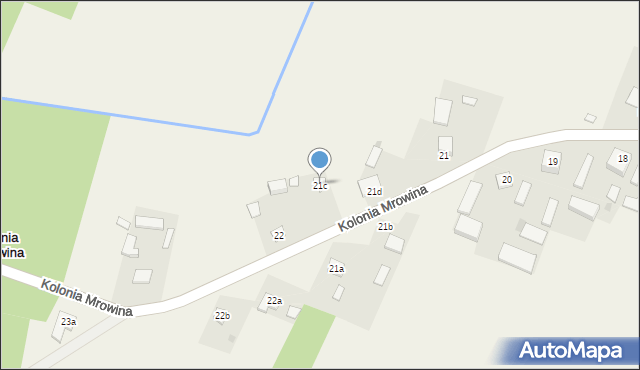 Kolonia Mrowina, Kolonia Mrowina, 21c, mapa Kolonia Mrowina