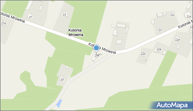 Kolonia Mrowina, Kolonia Mrowina, 23a, mapa Kolonia Mrowina