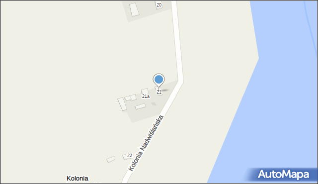 Kolonia Nadwiślańska, Kolonia Nadwiślańska, 21, mapa Kolonia Nadwiślańska
