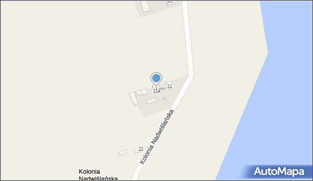 Kolonia Nadwiślańska, Kolonia Nadwiślańska, 21a, mapa Kolonia Nadwiślańska