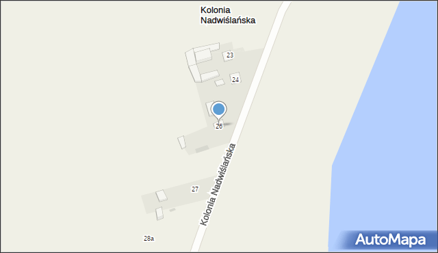 Kolonia Nadwiślańska, Kolonia Nadwiślańska, 26, mapa Kolonia Nadwiślańska