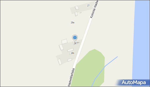 Kolonia Nadwiślańska, Kolonia Nadwiślańska, 28, mapa Kolonia Nadwiślańska