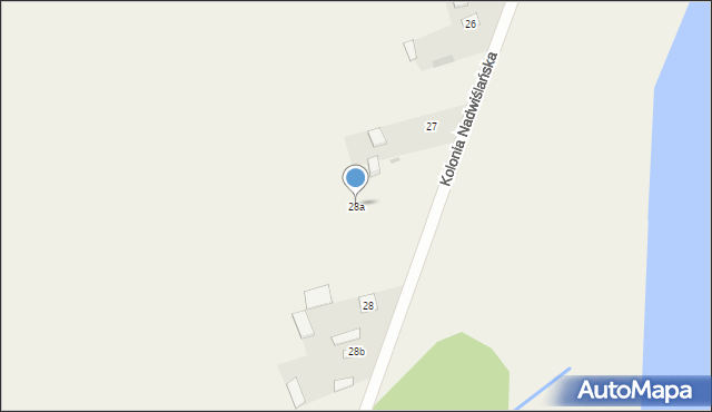Kolonia Nadwiślańska, Kolonia Nadwiślańska, 28a, mapa Kolonia Nadwiślańska